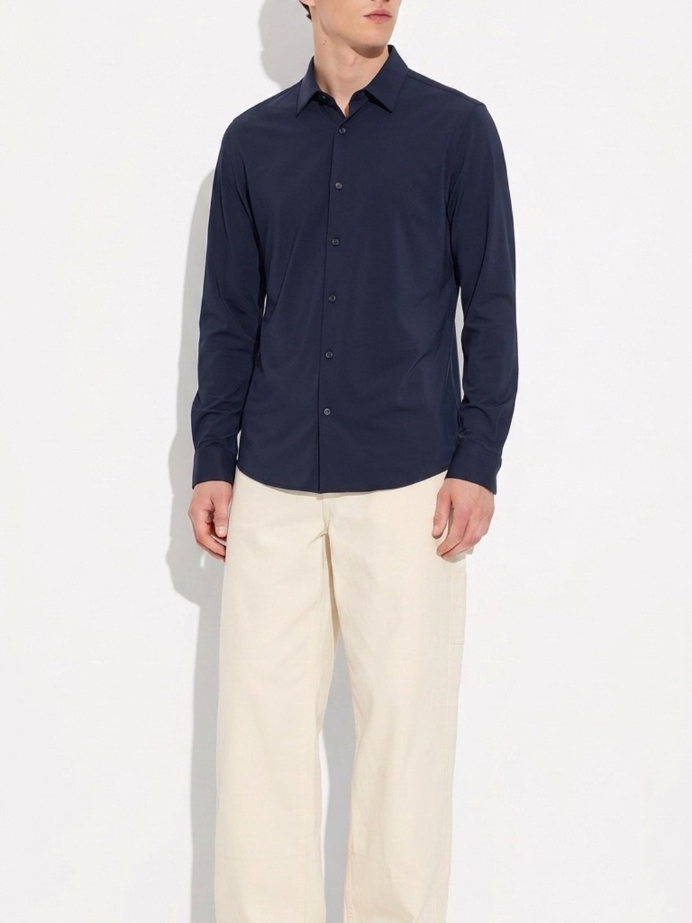 Lu Lu Lemon Men's black Long-Sleeve Button Shirt
